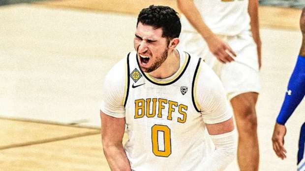 Luke O'Brien on the court at CU